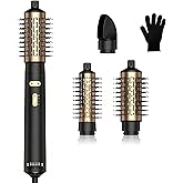 Hair Dryer Brush, 4 in 1 Rotating Round Hot Air Spin Brush Set Negative Ionic Professional Blow Dryer with Detachable Brush(2