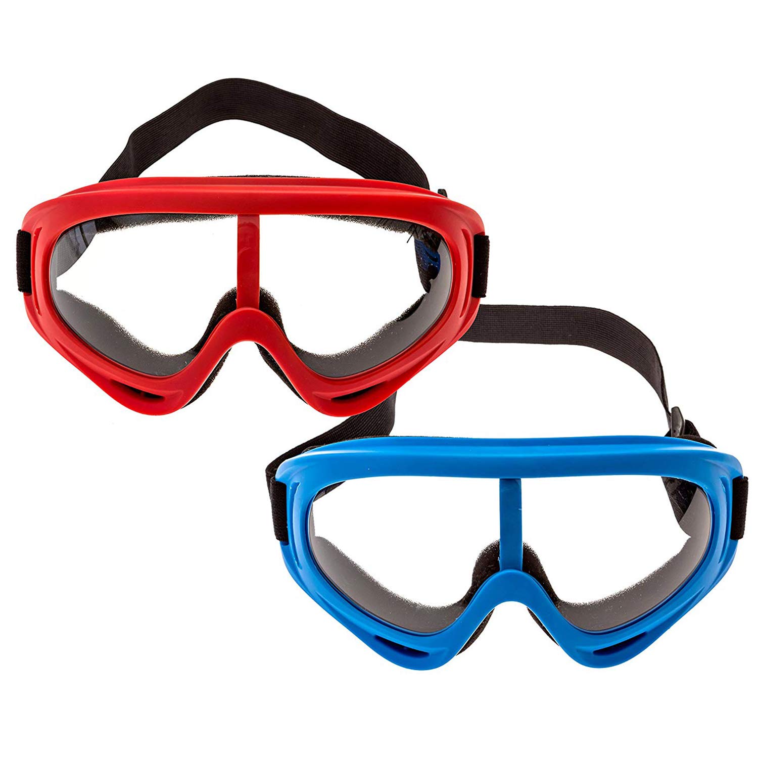 Photo 1 of IMPRESA Foam Gun Face Mask Goggles - 2-Pack, Medium, Red & Blue Adjustable - Play Goggles & Eye Shields for Foam Blaster Games - Protective Face Shield Set
