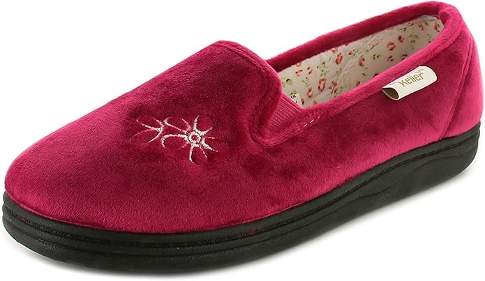 ladies elasticated slippers