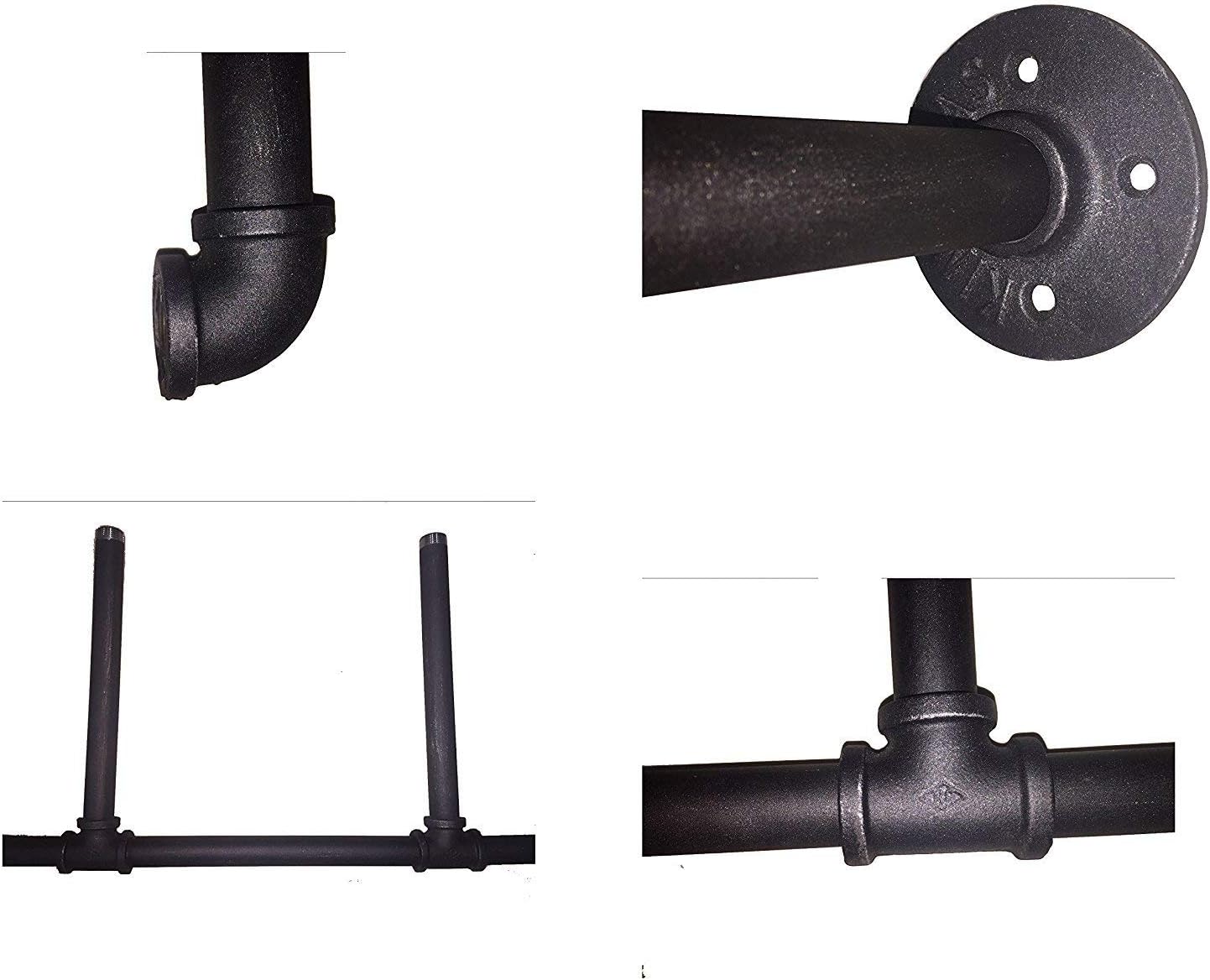 Industrial Retro Wall Mount iron Pipe Shelf,DIY Open Bookshelf,Hung Bracket, DIY Storage Shelving,Home Improvement Kitchen Shelves,Tool Utility Shelves, Office shelves, bookshelves and bookcases（2pcs）: Furniture & Decor