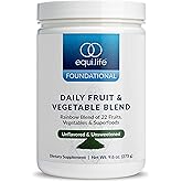 Equilife Daily Fruit & Vegetable Blend, Superfood Antioxidant Supplement with 22 Organic Fruits & Vegetables, Unflavored, Vitamin C, Fiber, 9 Essential Amino Acids, Supports Energy, 30 Servings Tub