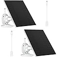 Solar Panel for eufy Camera,6W Solar Panel for Eufy E,2C/2C Pro,2/2Pro,E20/E40,Solo,SoloCam Spotlight,IP65 Waterproof USB-C Solar Panel Charger for Eufy with Micro USB Connector & Rubber Plug(2 Pack)