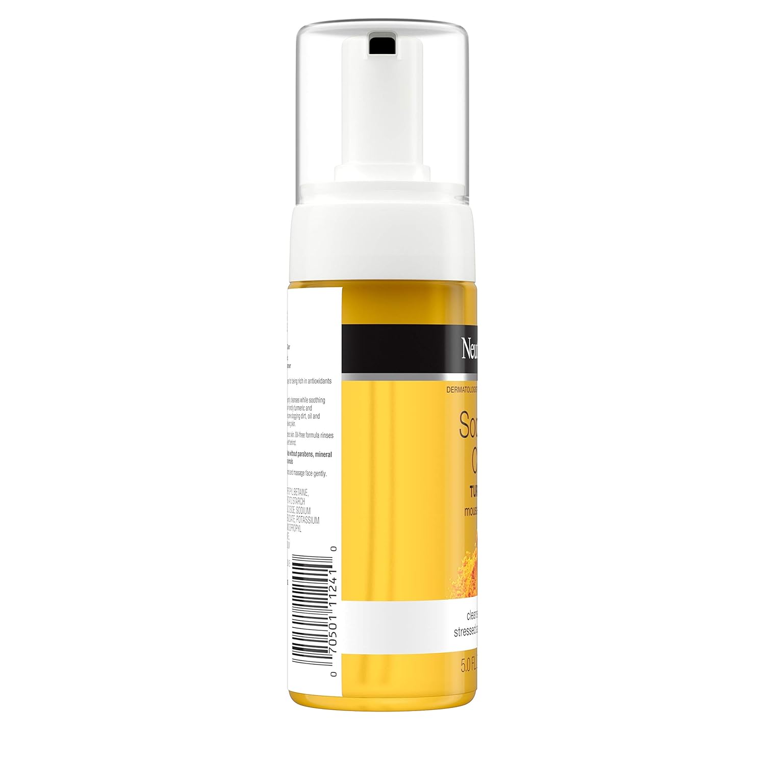 Neutrogena Soothing Clear Calming Mousse Facial Cleanser with Soothing & Calming Turmeric, Gentle Face Wash for Acne-Prone Skin, Paraben-Free, Oil-Free, Not Tested on Animals, 5 fl. oz: Beauty