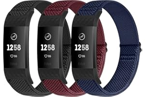 Puhuite Bands Compatible with Fitbit Charge 2 Bands for Women Men, Classic & Special Edition Adjustable Stretchy Nylon Replacement Strap Wristbands for Fitbit Charge 2