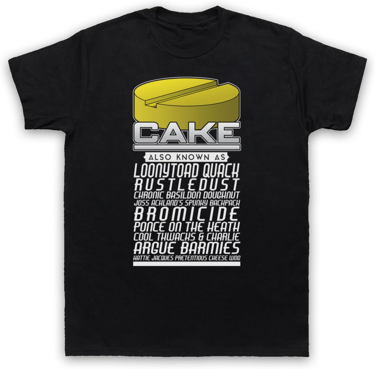 Inspired Apparel Inspired by Brass Cake Also Known As Drug Iconic Morris Comedy TV Unofficial Mens T-Shirt