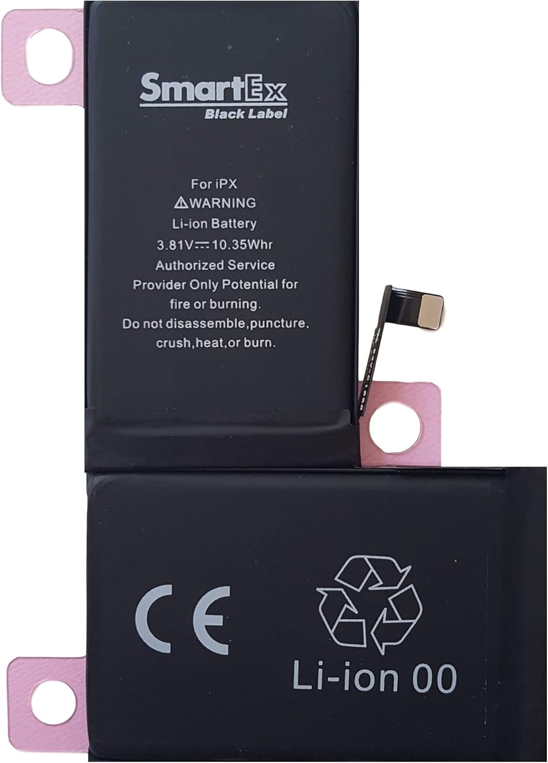 Smartex® Black Label Battery compatible with iPhone X - 2716 mAh