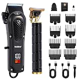 soieho Professional Hair Clipper and Shaver Set, Hair Clippers for Men, T-Shaped Sideburn Trimmers, Cordless Hair Clippers and Shaving Kit.