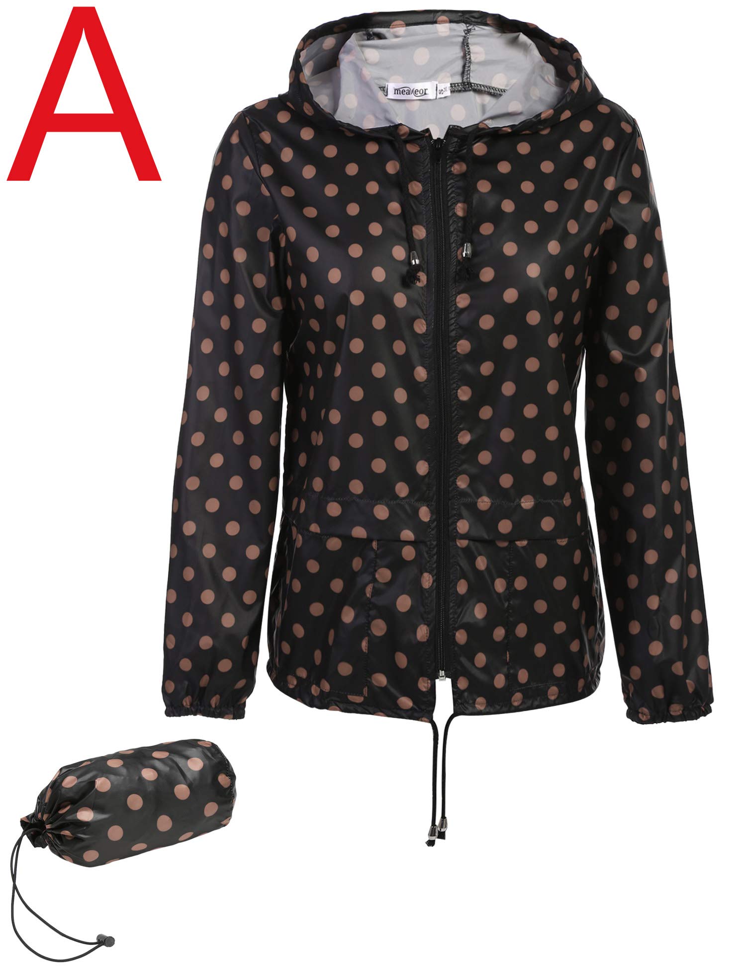 Beyove Womens Rainwear Active Outdoor Hooded Cycling Packable and Lightweight Jacket