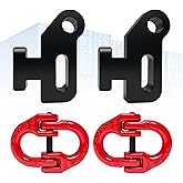 2-Pack Heavy Duty Container Chain Bridle Hooks with Butterfly Clamps | Replacement Hooks for Shipping Container Loading Chain, Durable Steel Construction &amp; Easy Installation (2 Hooks + 2 Clamps)