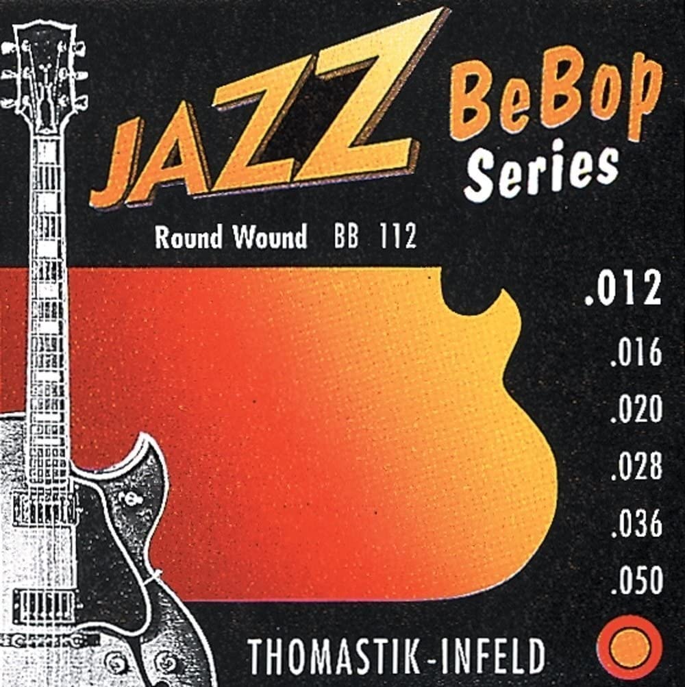 Thomastik Saiten für E-Gitarre Jazz BeBop Nickel Round Wound Satz BB112 Light .012-.050w