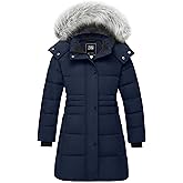 ZSHOW Girls' Winter Coat Long Hooded Parka Soft Fleece Puffer Jacket with Removable Hood