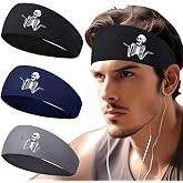3 PCS Sport Headbands for Men Women Workout Cooling Sweat Bands Headbands Men Sweatbands Running