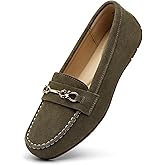 KORDAL Women's Comfortable & Lightweight Suede Leather Loafers Slip-Ons Driving Mocs Walking Shoes Cute Business Casual Dress Shoes Work Flats for Women