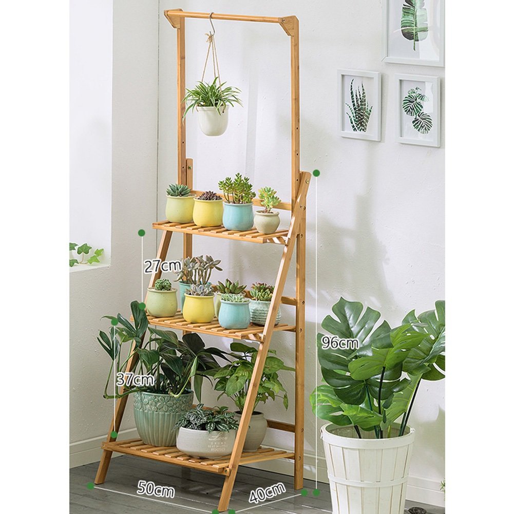 驚きの安さ Lxla 3段吊り柱フラワースタンド床置きポット棚木製鉢植えプラント表示梯子折りたたみプランター棚50 70 100 40 96cm 色 木の色 サイズ さいず 50 40 96cm B07dlxddhr 50 40 96cm 木の色 木の色 50 40 96cm 超大特価 Sistemateste Ginfoup Com Br