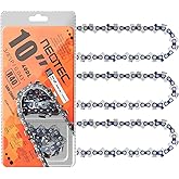 10 Inch Chainsaw Chain 3/8" LP Pitch .043" Gauge 40 Drive Links, Fits For Milwaukee Pole Saw Chain,EGO PSA1000，Fits for Ryobi 10 Inch Chainsaw Chain ，Worx WG322, LCS1020, CMCCS610D1 - R40 (3 Chains)