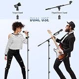 CAHAYA Upgraded Tripod Boom Sheet Microphone Stand with Carrying Bag CY0311 view 8