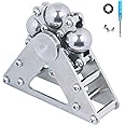 DMaos Ferris Wheel Fidget Spinner, Kinetic Desk Toys Spin with Stand, Metal Stainless Steel Smooth Stable Bearing, High Speed Silver, Premium Gift Small Figit Toy for Adults Kids - 5 Balls