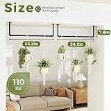 Bamworld 2pack Indoor Hanging Planter Black Metal Rod Plant Hanger view 4