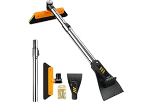 HELLOLEIBOO 39.4"Ice Scrapers for Car Windshield Extendable Snow Brush for Car 13 Adjustable Length Settings with 360° Pivoting Brush Head Snow Removal tools Snow Brush and Ice Scraper for Christmas Car Truck SUV
