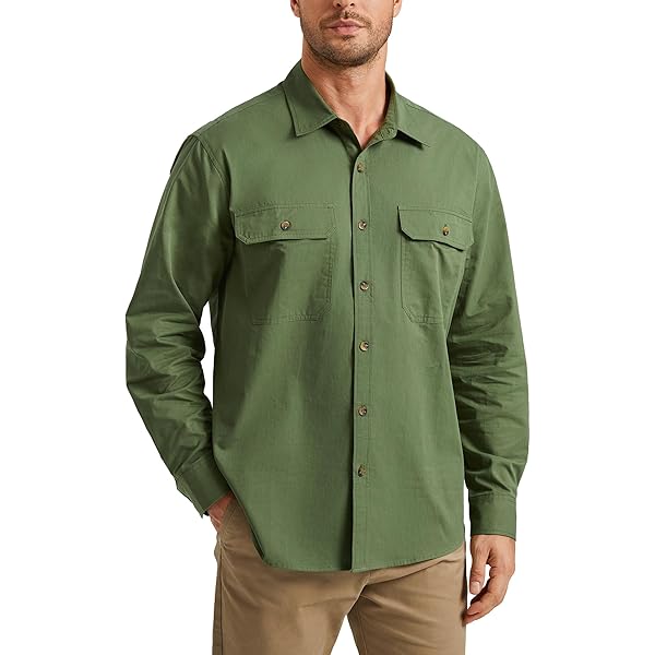Amazon.com: Caterpillar Men's Utility Button-Up Shirt, Small