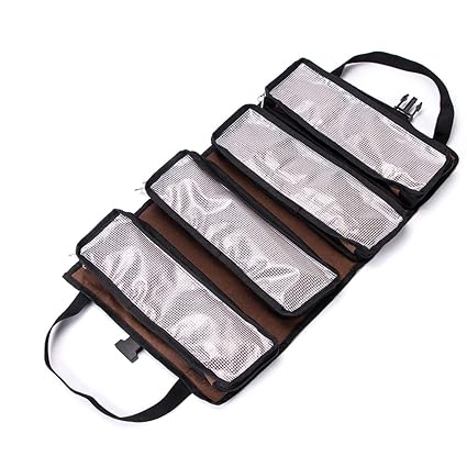 Travel Organizer Accessories Heavy Duty Tool Roll Organizer with Strong Zipper Super Tool Roll Car Seat Back Organizer Canvas Tool Organizer Bucket Wrench Roll