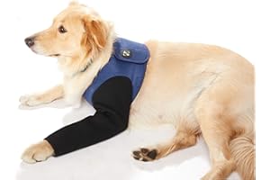Coodeo Dog Recovery Suit, Cone Collar Alternative, Abrasion Resistant Dog Recovery Sleeve, Washable 2.5mm Thick and Waterproof, Pet Wounds Prevent Licking, Bite, Keep Dry（Blue，XL
