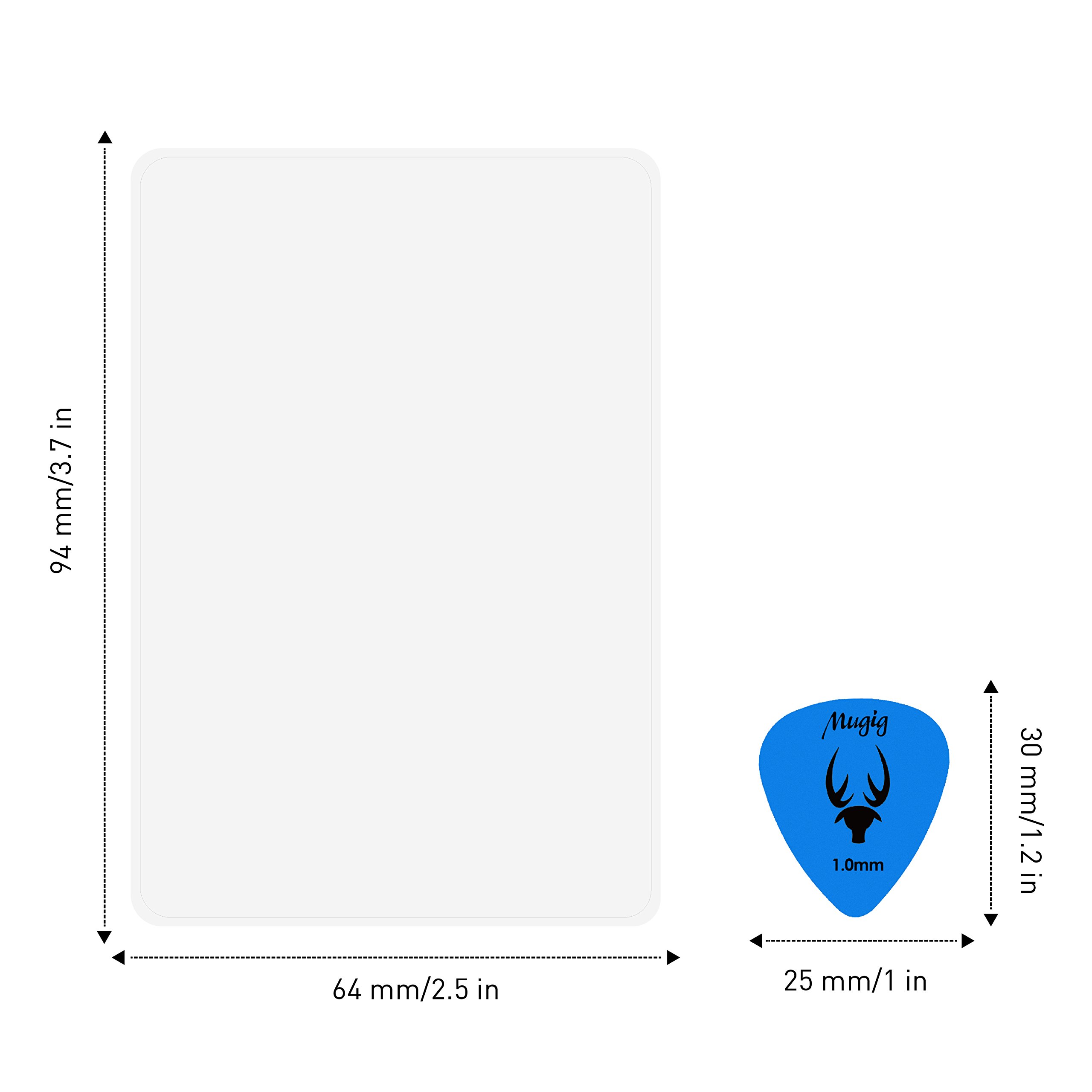 Mugig Guitar Picks Plectrums Delrin Acetal Resin (1.0mm)