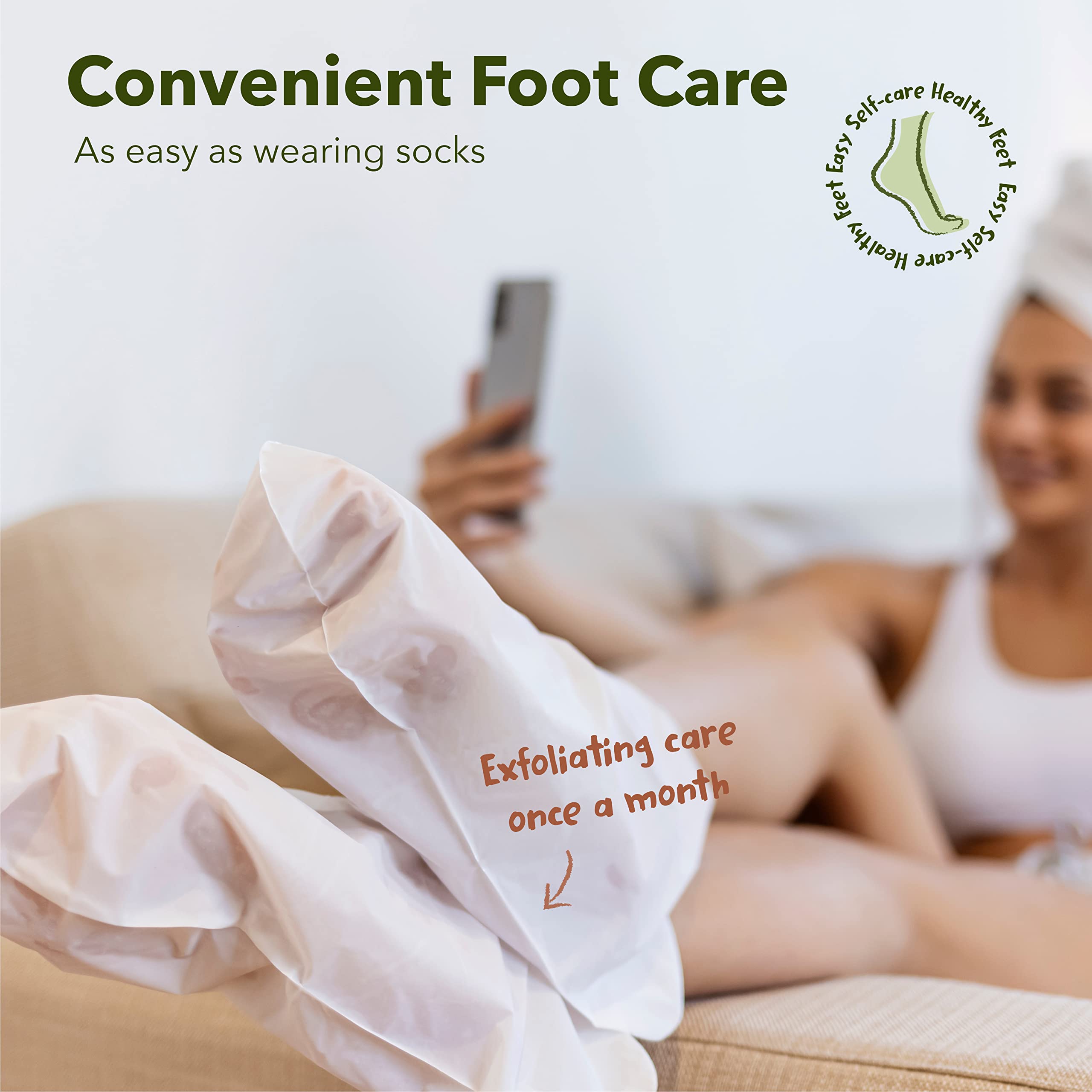 Purederm Shiny & Soft Foot Peeling Mask (6 pack) - For smooth and moist baby skin with Exfoliating peel off Calluses, Dry Skin, Cracked Heels - Men and Women