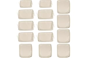 QIUJIAQI 14-Piece Outdoor Cushion Covers for Sectional Wicker Patio Cushion Covers Water Resistant and UV Proof All -Weather Seat Covers with Zipper 3 Sizes