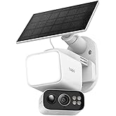 Tapo 2K Outdoor Pan/Tilt Wireless Floodlight Security Camera - Battery Power with Solar, 360º AI Motion Tracking, Person/Vehicle Detection, Subscription-Free Local Storage or Optional Cloud, C615F KIT