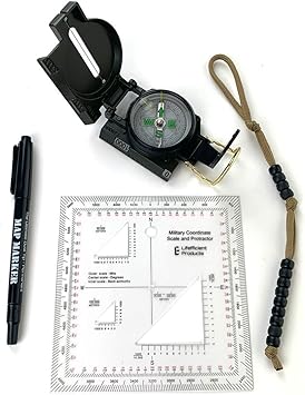 Amazon Co Jp Land Nav キット レンズコンパス 分度器 ペースカウンター マップマーカー付き Tmk ペア スポーツ アウトドア