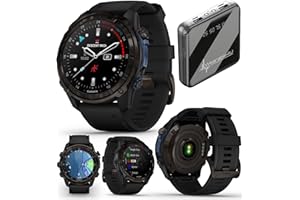 Wearable4U Garmin Descent Mk3 & Mk3i 51 mm & 43 mm, Titanium Dive Computer +Extra-Long Strap | Up to 25 Days Battery Life, AMOLED Display, GPS Smartwatch Gift Bundle (010-02752-10)