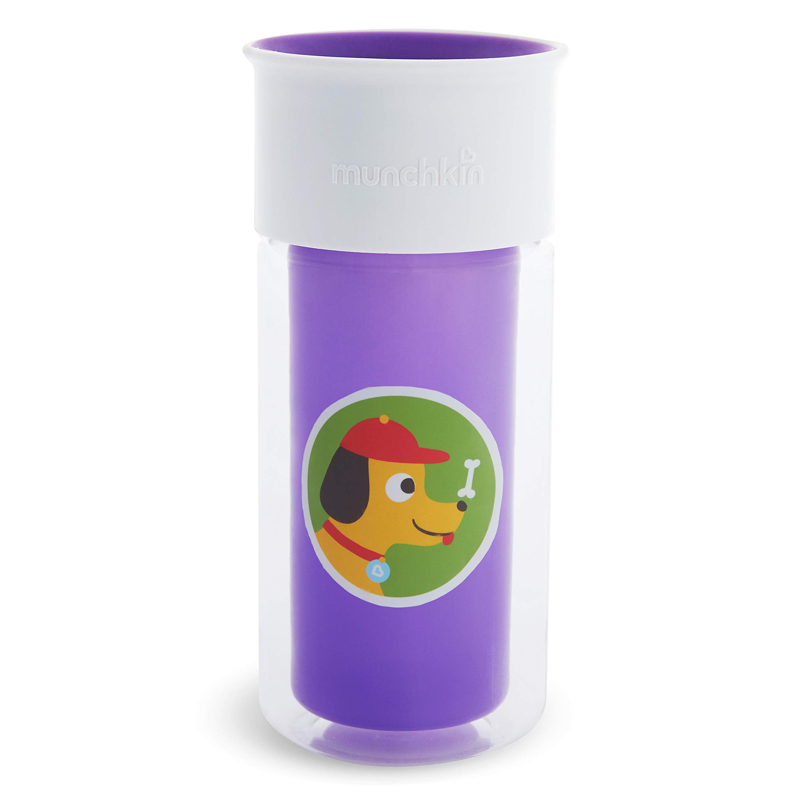 Munchkin Miracle 360 Customizable Insulated Sippy Cup, 9oz/266ml, Purple