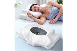 EMIRCEY Sleep Doctor Approved Cervical Neck Pillow for Sleeping, Ergonomic Contour Side Sleeper Pillows for Adults, Cooling Orthopedic Pillow for Pain Relief Support, Memory Foam Pillows Back Stomach Sleepers