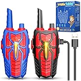 Rechargeable Walkie Talkies for Kids : Christmas Toys Gifts for Boys Ages 3 4 5 6 7 8 9 10 Kids Walkie Talkies 2 Pack Outdoor Hiking Toy for 5-7 Year Old Boy Birthday Gift for Boys Stocking Stuffers