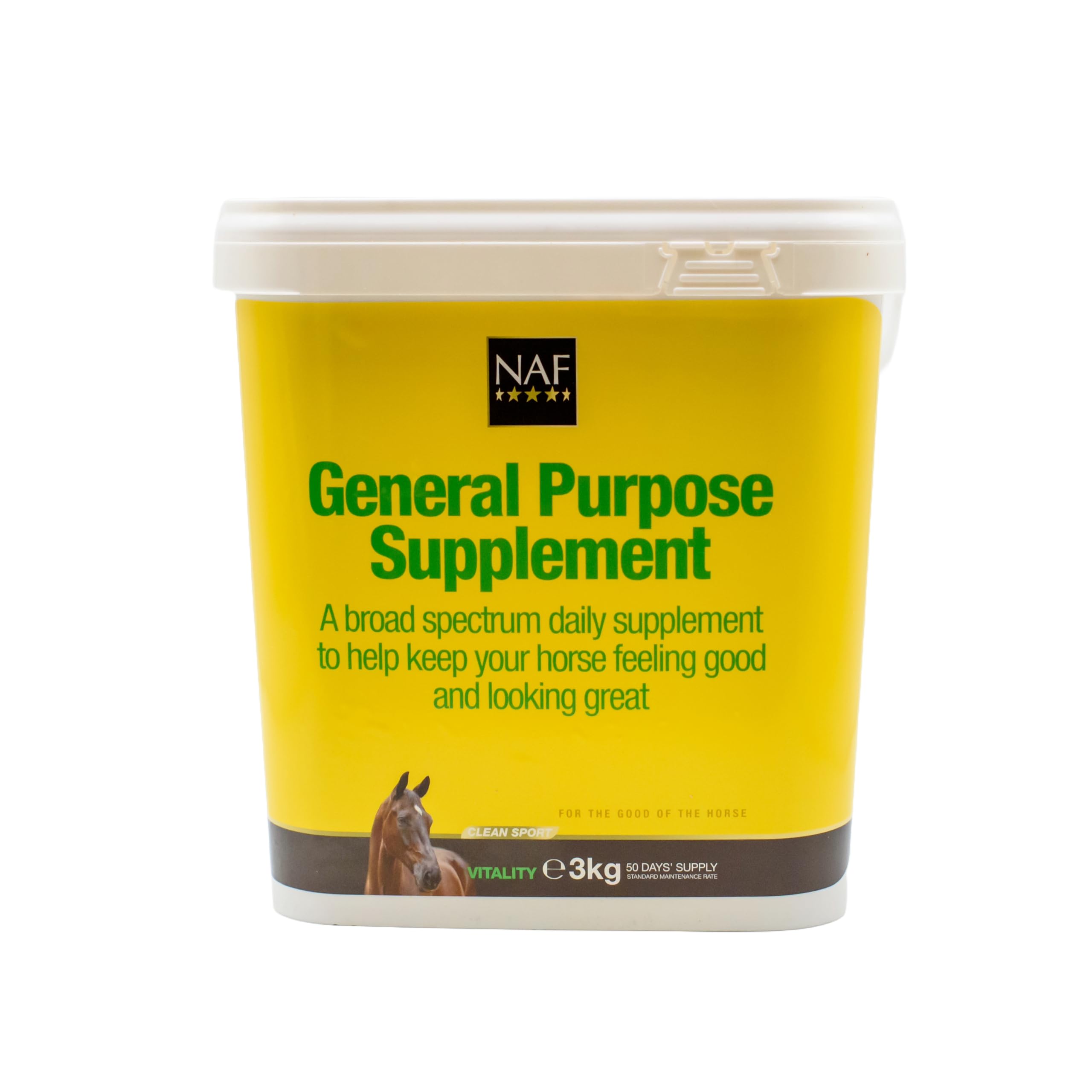 NAF General Purpose Supplement 3kg – Everyday Nutritional Support for Horses – With Vitamins, Minerals & Trace Elements – Promotes Health, Condition & Vitality