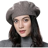 ENJOYFUR Womens Winter Beret Hat Knitted Beanie Cap Autumn Winter Hat French Classic Beret