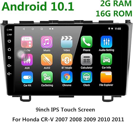 Amazon Honda Crv 07 11用android 10 1カーステレオ Gpsナビゲーション付き9インチipsタッチスクリーン高精細カーラジオbluetooth Usbプレーヤー2g Ram 16g Rom ホンダcr V 07 11用 オーディオ一体型ナビ 車 バイク