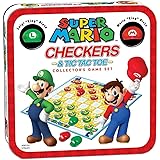 USAOPOLY Super Mario Checkers & Tic-Tac-Toe Collector's Game Set | Featuring Super Mario Bros - Mario & Luigi | Collectible C