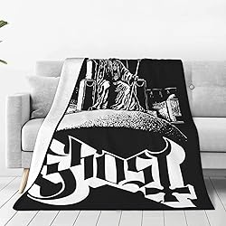Slfkrog Ghost Flannel Throw Blanket for Couch and