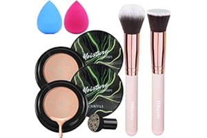 Mushroom Head Air Cushion CC Cream Foundation Waterproof Nature,Foundation Brush,Moisturizing Bright Makeup Base Long Lasting