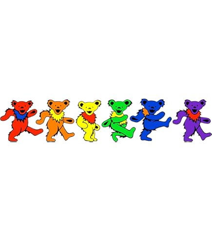 レアScarlet;Grateful dead bear SUPER7 THE GRATEFUL DEAD DANCING BEARS SET - 6 COLORS