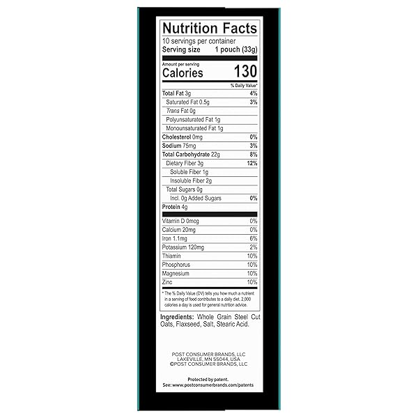 BETTER OATS STEEL CUT INSTANT OATMEAL PACKETS, ORIGINAL FLAVOR WITH FLAX SEEDS AND WHOLE GRAINS, QUICK-COOKING BREAKFAST, 11.6 OZ BOX OF 10 POUCHES (PACK OF 6)