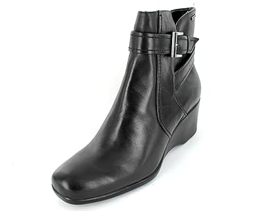 clarks black wedge ankle boots