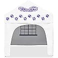 PupUp Canopy Instant and Portable Dog House and Shelter, White/Purple, Large