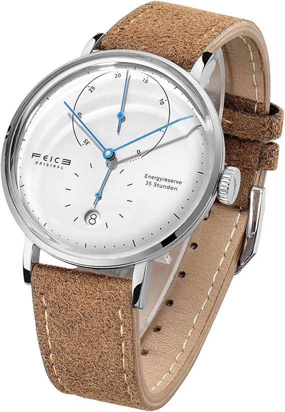 Amazon Feice Bauhaus メンズ腕時計 自動巻き 機械式 ドーム型ミラー付き 防水 ビッグフェイス ドレスウォッチ メンズ 直径42mm Fm2 ブラウン メンズ腕時計 腕時計 通販