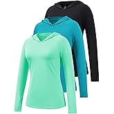 Xelky Women's Hoodie Long Sleeve Sun Shirts Lightweight UV Protection Hooded Shirt Athletic Hoodie with Thumb Hole
