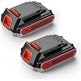 Morpilot 2 Pack 4000mAh 20V Max Battery LBXR20 Replacement for Black and Decker 20V Lithium Battery Compatible for LB20 LBX20 LBX4020 LBXR20B-2 Extended Run Time Cordless Power Tools