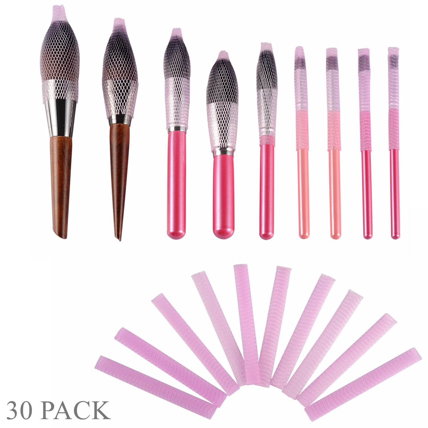 HipGirl 25pc Set Protect Makeup Brush Mesh Protector