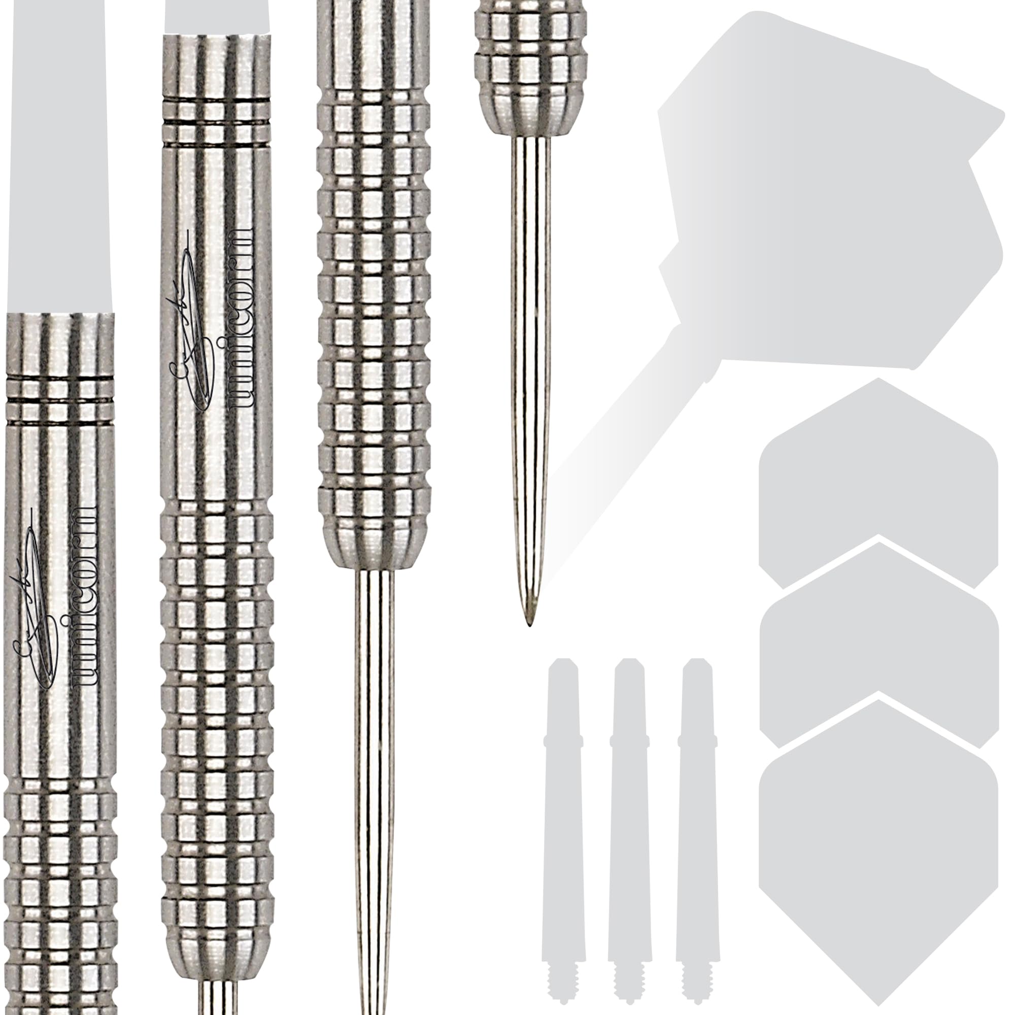 Unicorn Steel Tip Professional Darts Barrels Only | Gary 'The Flying Scotsman' Anderson Purist Player Development Lab Phase 1 | 90% Natural Tungsten Barrels | 22 g — image 1